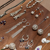 APT702 25春夏明星同款 潮人时尚 MOREZON 个性 花簇流苏耳环925银