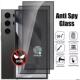 Ultra S23 S25edge Tempered Glass Anti spy Privacy S24 指纹解锁防窥膜 Protector Samsung S22 S21 for
