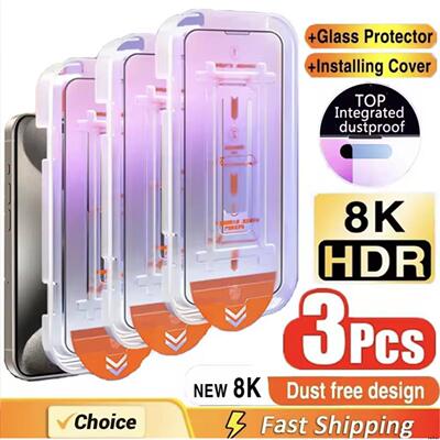 3Pc Bluelight Screen Protector for IPhone13 11 12 14 15 16 17 Pro Max Mini XR 16e 15p Tempered Glass