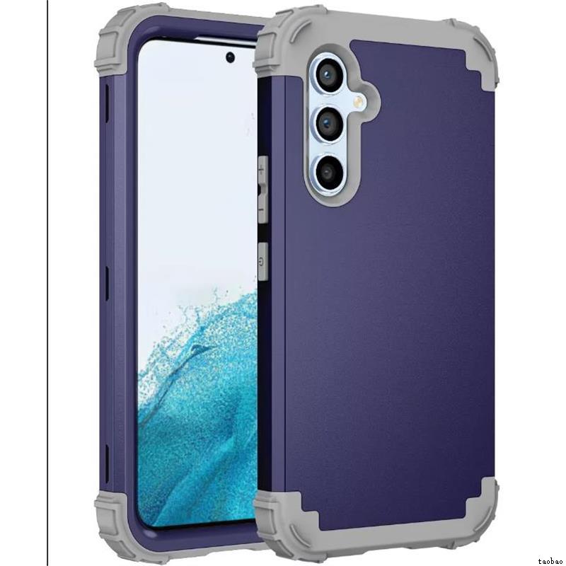 适用于Samsung A14 A33 A53 A54 A73 5G note20u s20 s21+ s22 S23ultra s24plus case硅胶PC双层保护手机壳