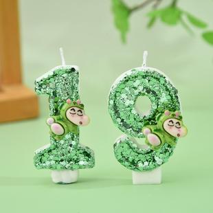 新款女孩数字生日蜡烛蜡笔小新创意蜡烛手工庆生装饰蛋糕高颜值