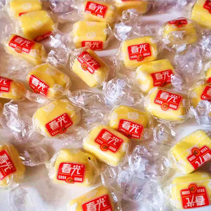 春光榴莲糖奶糖榴莲味软糖海南特产500g散装喜糖经典年货零食糖果