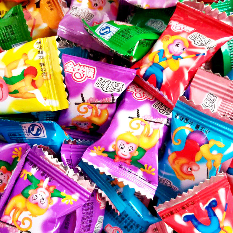 上海老式金丝猴奶糖小块彩色奶糖500g喜糖8090后儿时经典怀旧糖果