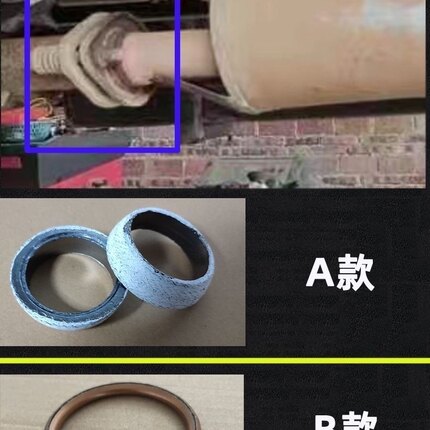 适用长安新豹 MINI 跨越王X1X3X5 神骐t20 排气管垫片消声器垫圈
