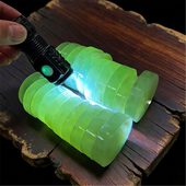 纯天然岫玉冰料手镯芯玉石原石毛料镯心玉边角料雕刻镇尺象棋挂坠