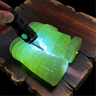 纯天然岫玉冰料手镯芯玉石原石毛料镯心玉边角料雕刻镇尺象棋挂坠