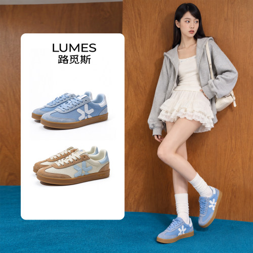 lumes路觅斯夏季新款T头网面软底德训鞋女一脚蹬情侣百搭休闲鞋潮