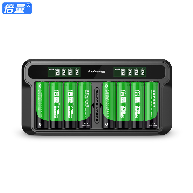 倍量5号充电电池套装充电器足容2700毫安1.2V镍氢电动电磁五号