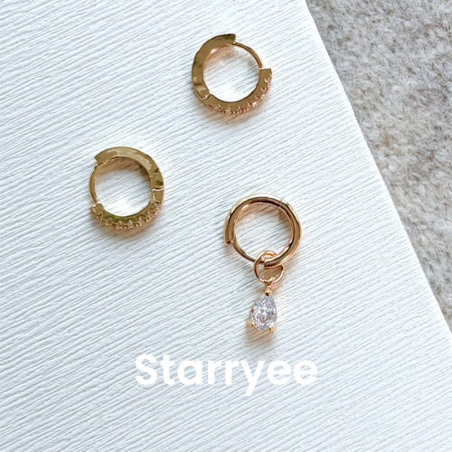 Jennie同款不对称水滴两戴耳圈女