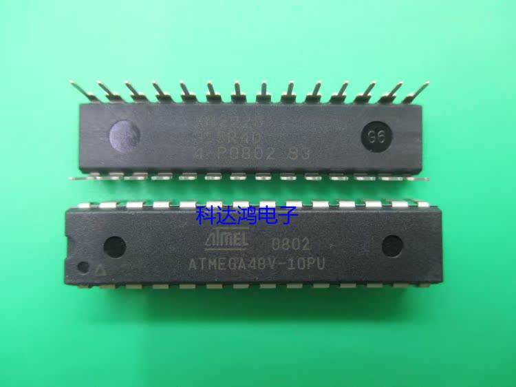 进口8位微控制器 ATMEGA48V-10PU PDIP-28 原装