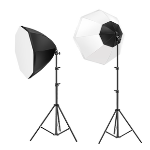 八角伞灯摄影补光灯拍照室内常亮直播专用LED灯光专业美颜摄影棚柔光箱拍照摄影器材