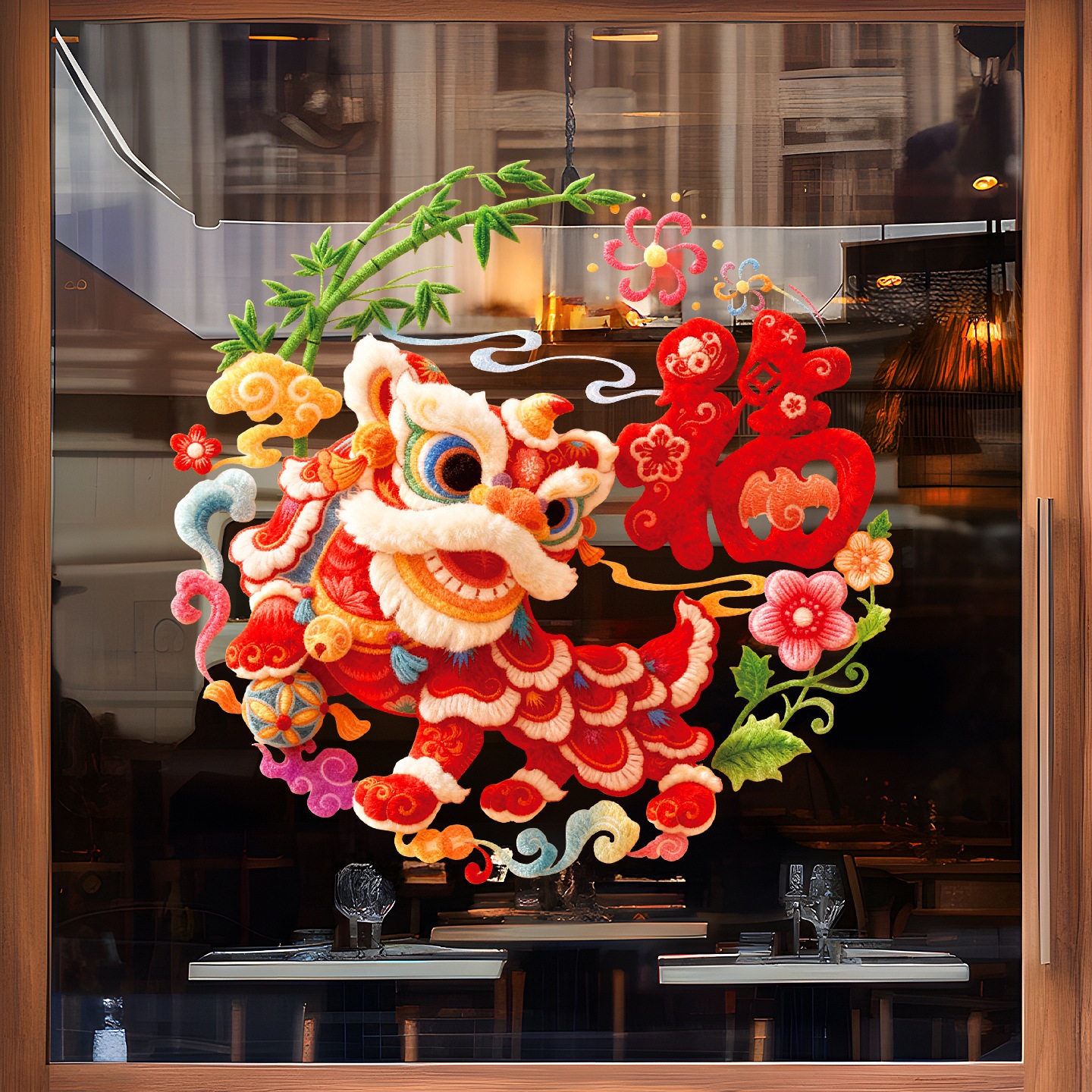 2026马年静电窗花福字贴