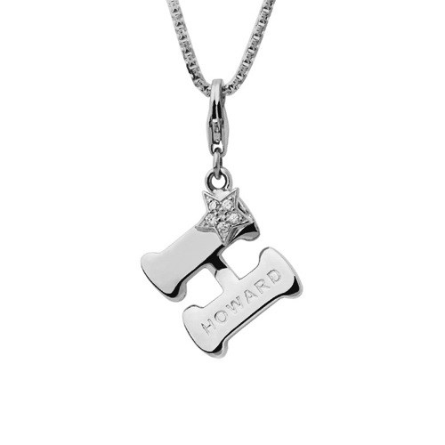 正品nba银饰霍华德H英文字母项链男士吊坠纯银坠子欧美个性小挂坠