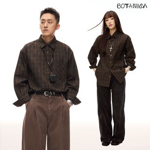 上衣 格子美拉德oversize长袖 Botanica美式 newvintage新复古风衬衫