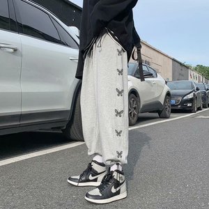 2021秋季男士潮流蝴蝶绣花收腰束脚运动卫裤休闲裤子男CN402-P30