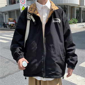 20新款夹克男潮牌秋宽松外套男生日系个性两面穿潮9827-P55图片