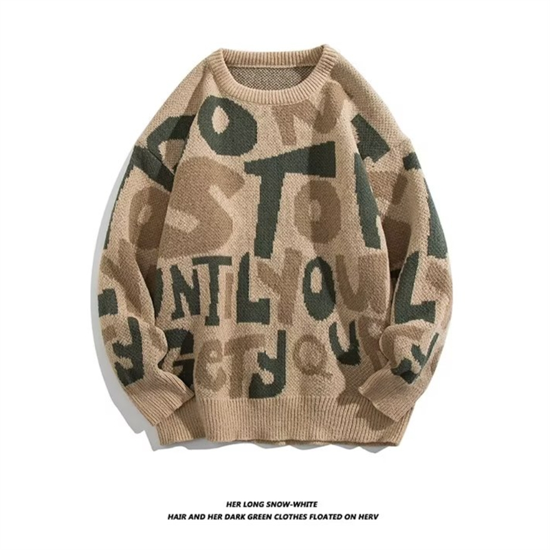 圆领毛衣男chic港风撞色拼接针织衫秋冬加厚鹿毛绒毛线衣B041-P40，男装针织衫/毛衣，星座1703A