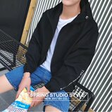 19春夏季港风笑脸刺绣潮夹克情侣薄款透气防晒衣日系大码外套F88，男装风衣，星座1703A