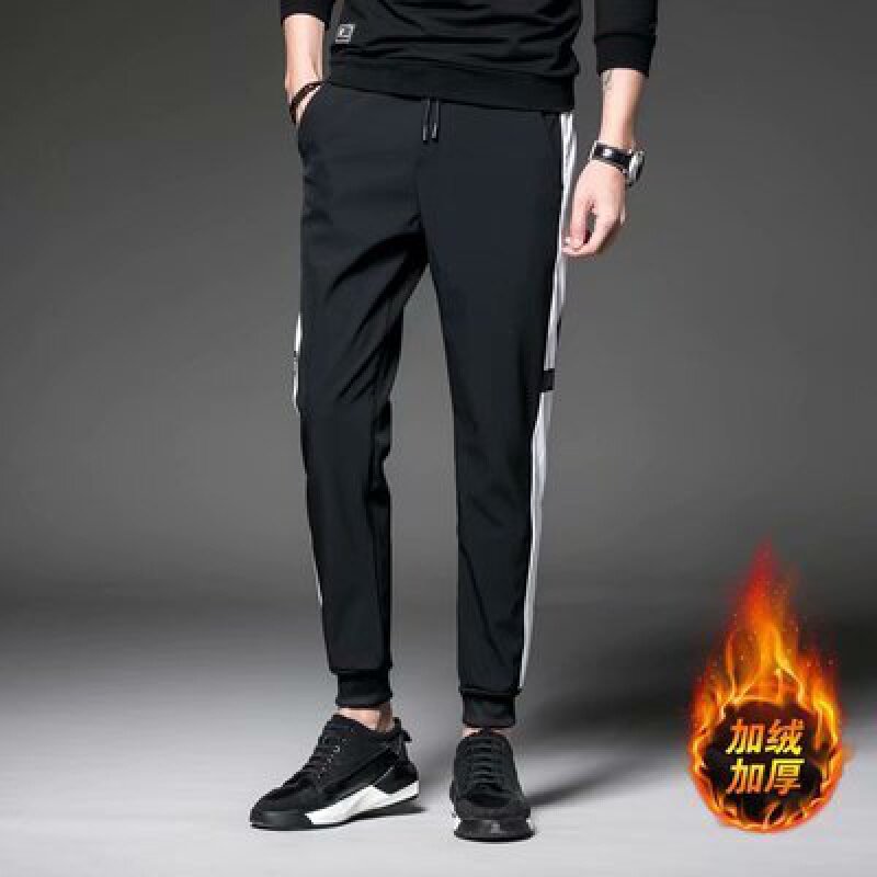 20冬装男士修身小脚哈伦运动卫裤加绒加厚休闲九分裤子K15-P20图片