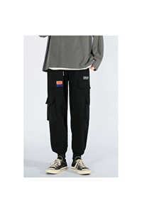 2021新款潮大码男装潮流工装裤罗口束脚裤休闲裤K1605-P30图片