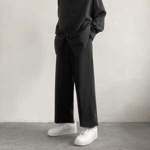 垂感冰丝休闲裤男西裤宽松速干空调裤夏季超薄款九分裤K2066 -P25图片