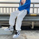 休闲裤男华夫格裤子男潮牌ins束脚运动裤卫裤宽松长裤K3851-P30，男装休闲裤，星座1703A