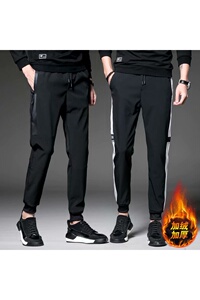 20冬装男士修身小脚哈伦运动卫裤加绒加厚休闲九分裤子K15-P20图片