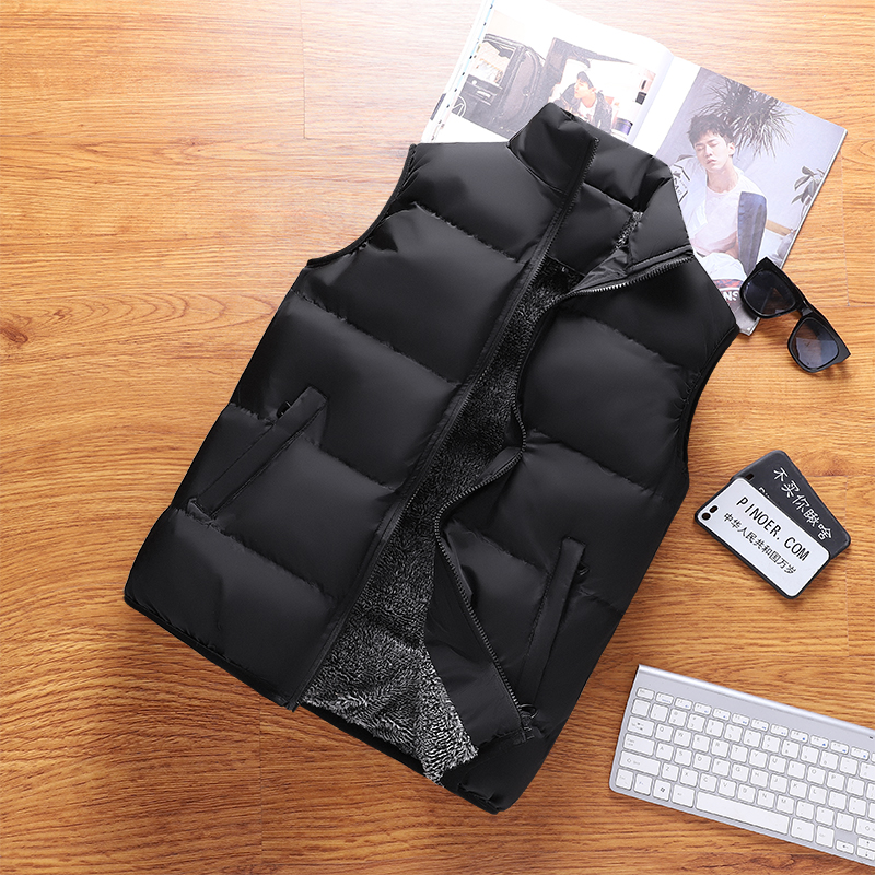 20 new autumn and winter men's cotton padded vest casual versatile sleeveless shoulder men's coat