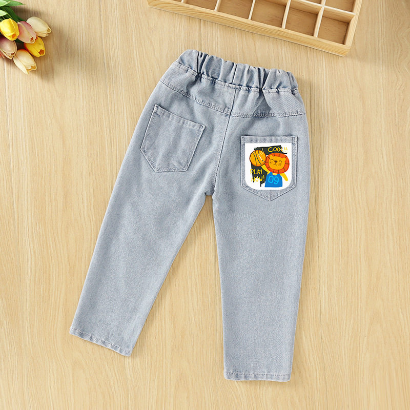 男童牛仔裤破洞潮款洋气休闲新款薄款女童春秋时髦中大童裤子1-8