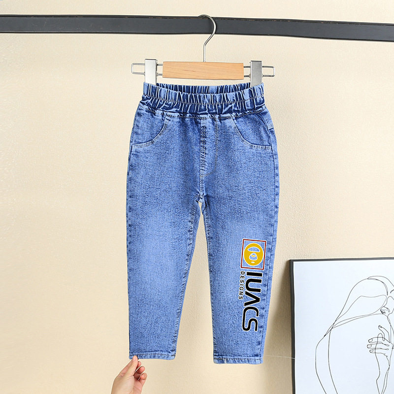 2026新款浅色儿童水洗牛仔裤中大童炸街男童春装休闲长裤潮牌