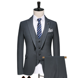 秋西服套装修身礼服商务休闲男西装三件套浅绿A52-P280，男装西服套装，电商D326B（原电商D310-1）