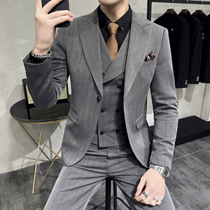 长期款 到6XL 双开叉西服套装宴会礼服 男西装三件套 SJT41-P280图片