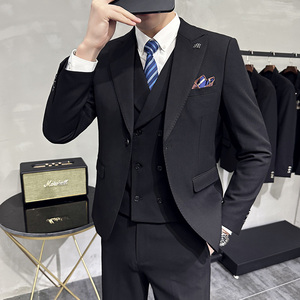 长期款 到6XL 双开叉西服套装宴会礼服 男西装三件套 SJT41-P280图片