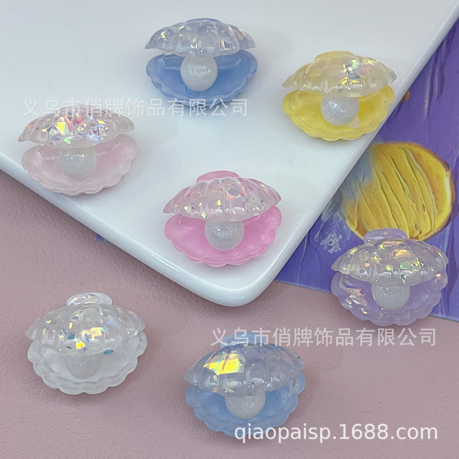 亮晶晶立体珍珠贝壳发夹发绳抓夹