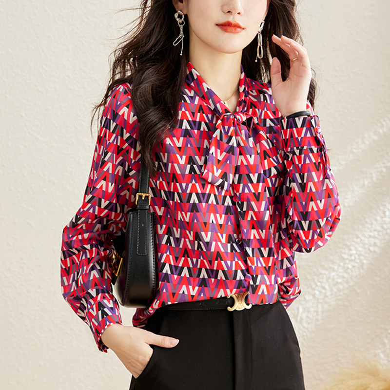 衬衫女长袖春季2026新款红色洋气衬衣宽松春秋款雪纺衫上衣,女装/女士精品,时尚防晒服,淘宝优惠券,粉丝福利购,淘宝优惠卷