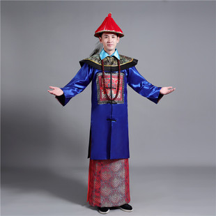 影视清朝古装官府朝珠一品大臣服装古代王爷侍卫僵尸服演出服装男