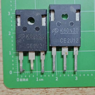原装进口拆机 K60N30 AOK60N30 60A/300V/658W/0.042Ω 测好