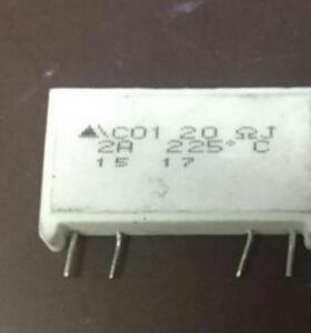 全新进口 C01 20RJ 2A 225℃ 带温度 4脚水泥电阻 20欧 20Ω 225C