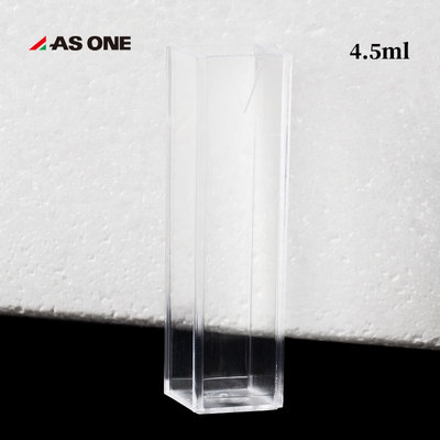 一次性塑料比色皿4.5ml/1.5ml两面透光光程10mm样品池PS材质ASONE