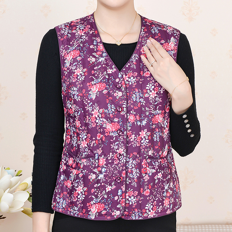 羽绒加肥妈妈装内胆贴身坎肩背心