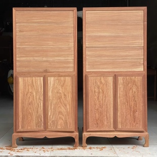 缅甸花梨木角柜红木家具衣橱大果紫檀万历柜原木柜子加工