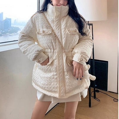 地球店冬季宽松显瘦设计感羽绒服