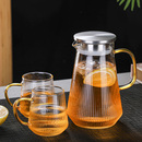 泡茶壶果茶壶杯 耐高温玻璃水壶水杯加厚耐热防爆家用待客水具套装