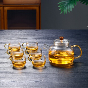 耐高温玻璃茶壶泡茶壶煮茶壶茶具套装加厚防爆玻璃家用果茶大容量