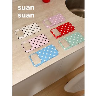 韩国进口单层菲林磁吸半包磨砂手机壳适用iPhone17promax苹果16防摔15保护套小众 波点合集 suansuan 原创