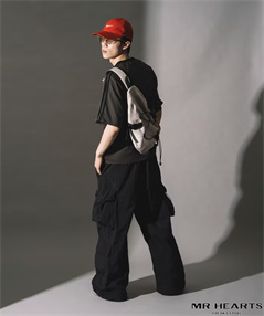 freaks store与MR HEARTS功能型多口袋阔腿工装长裤男女休闲宽松