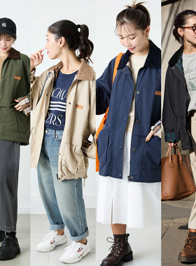 freaks store25年春新款两面穿夹克休闲狩猎装宽松短外套br平替