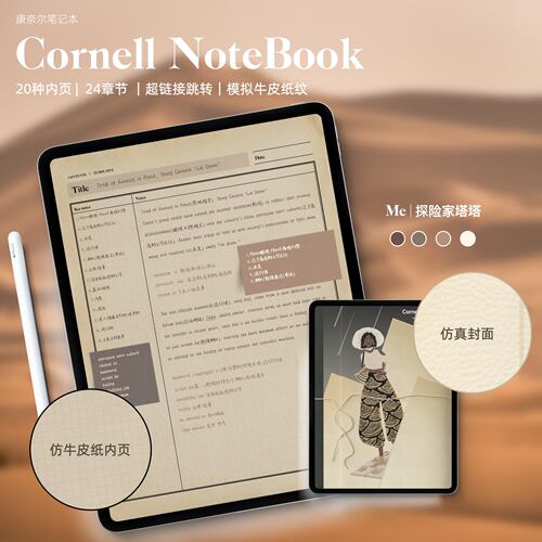 复古电子手账素材笔记本