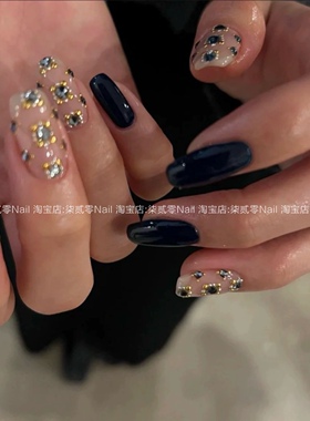 柒贰零Nail ins风小众美甲混色拼搭穿戴甲 可拆卸成品甲片假指甲