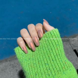 柒贰零Nail 手工光疗穿戴甲可拆卸 ins风磨砂极光美甲